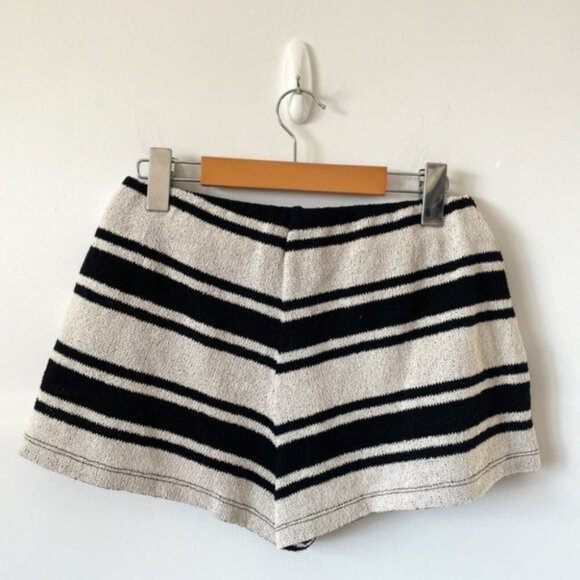 Zara 2 Piece Rustic Cropped Sweaters + Shorts Set Ecru Black Blogger Fav Medium - Picture 13 of 15